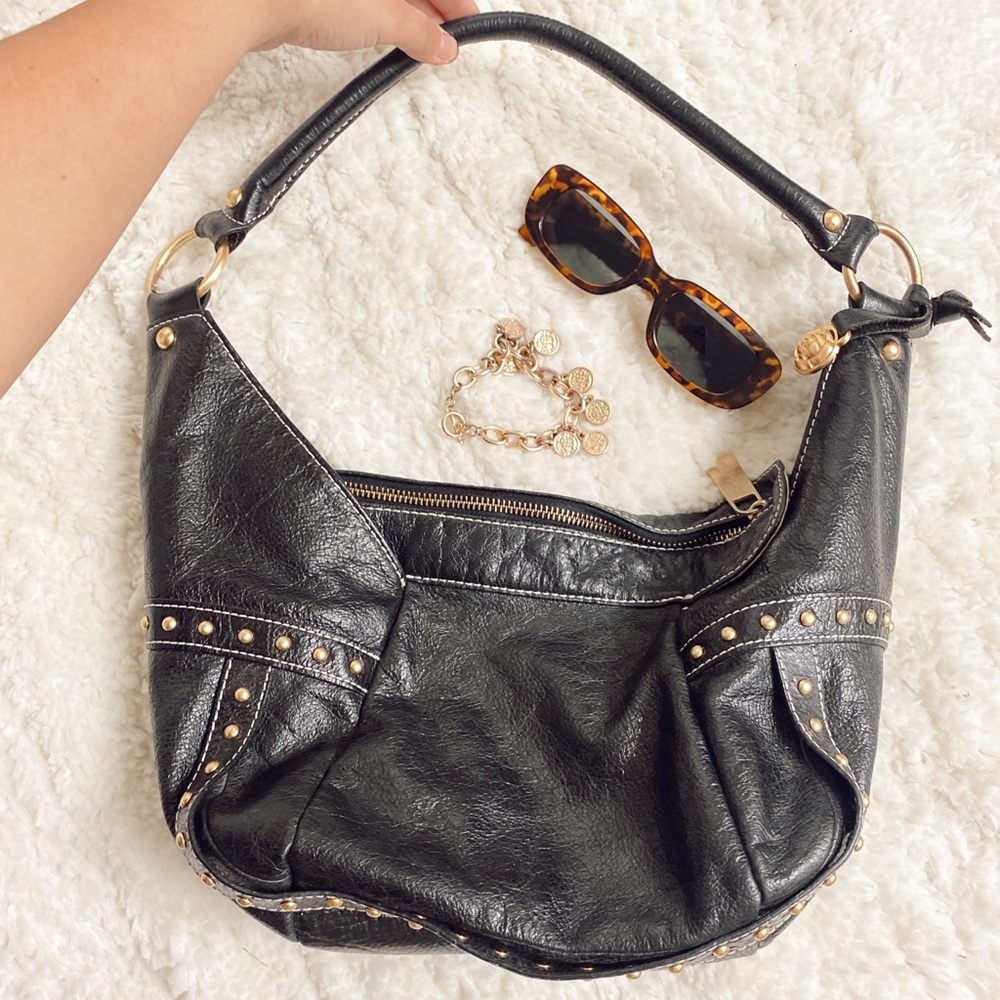 🌹VINTAGE Rough Roses shoulderbag 🌹 100% Leather